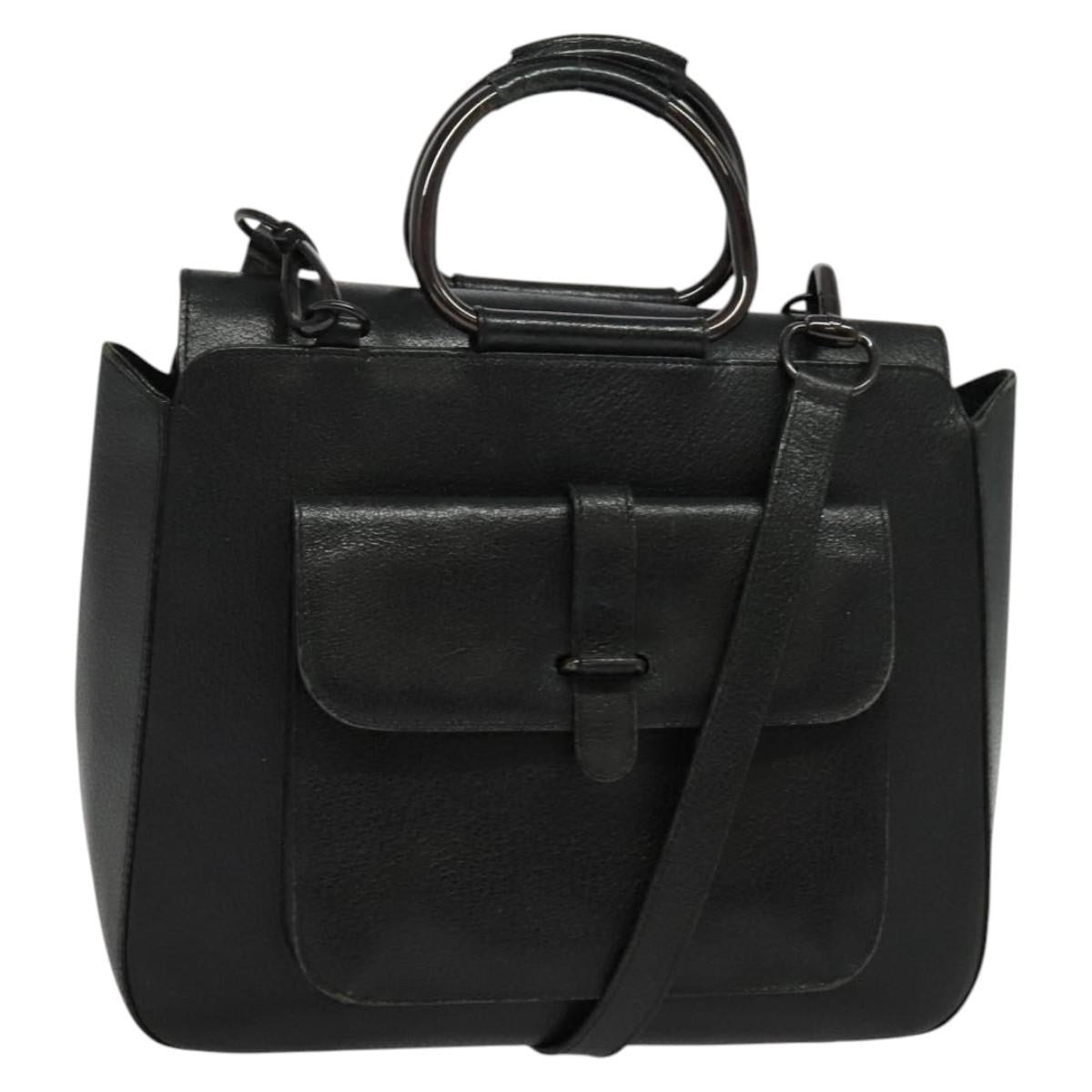 Gucci Hand Bag Leather Black 000 2058 0307 6